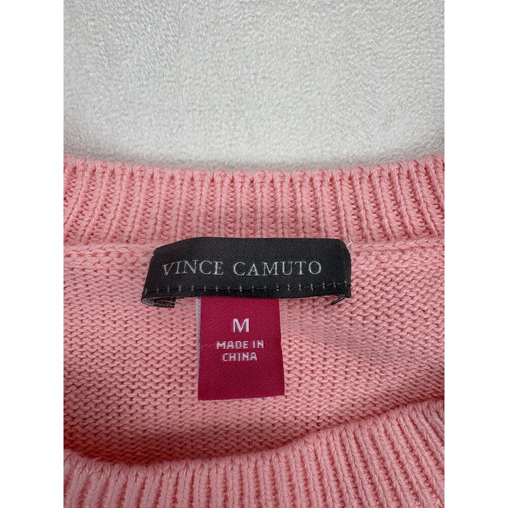 Vince Camuto Pink Bunny Crewneck Sweater Size M - Picture 4 of 11